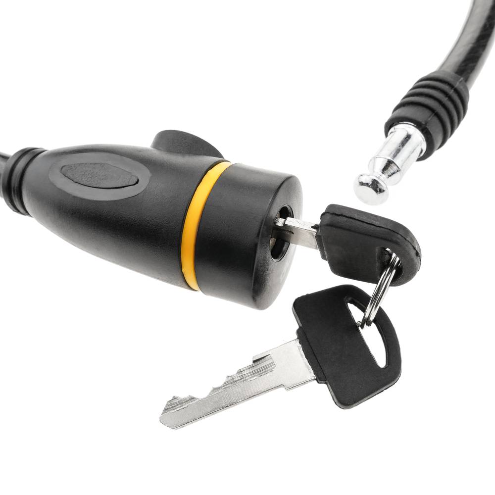Cable d'acer i cadenat per a bicicleta 12x800mm clau
