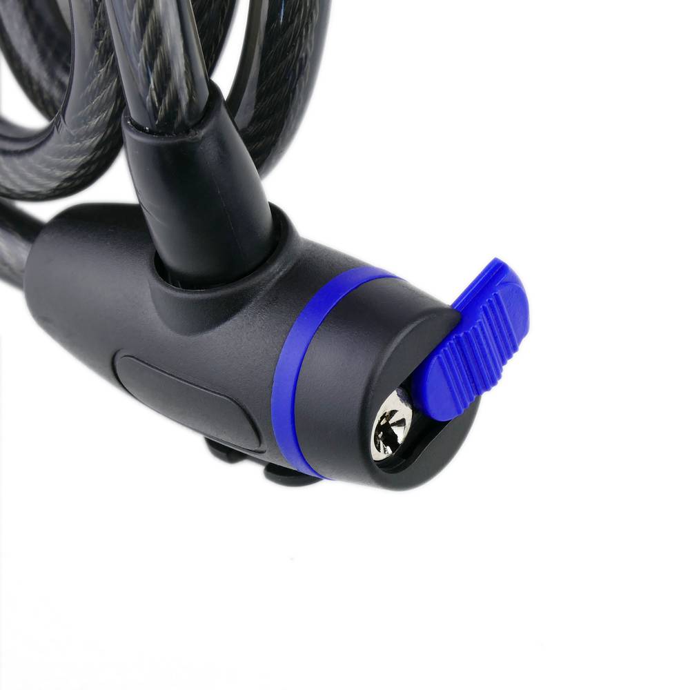 Cable antirrobo de acero con candado para bicicleta PrimeMatik, 12x800mm  combinación, Accesorios y componentes para bicicletas, Los mejores precios