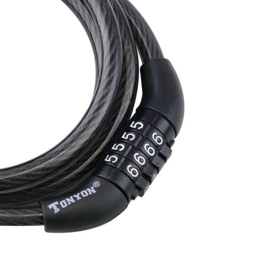 Cavo d'acciaio con lucchetto per biciclette 8x1200 mm con combinazione