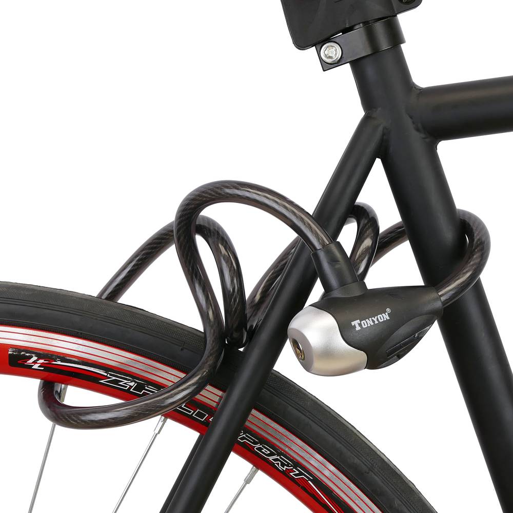 Cable de acero con candado para bicicleta 12x1200mm distribuido por  CABLEMATIC ® 