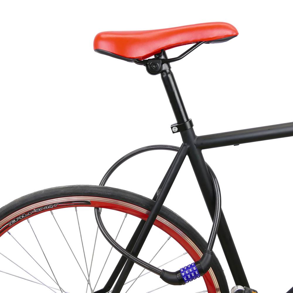 Cadena de acero con candado para bicicleta con combinación de