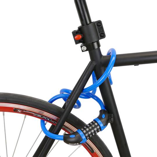 Stahlkabel mit Vorhängeschloss für Fahrrad 12x1200mm Kombination