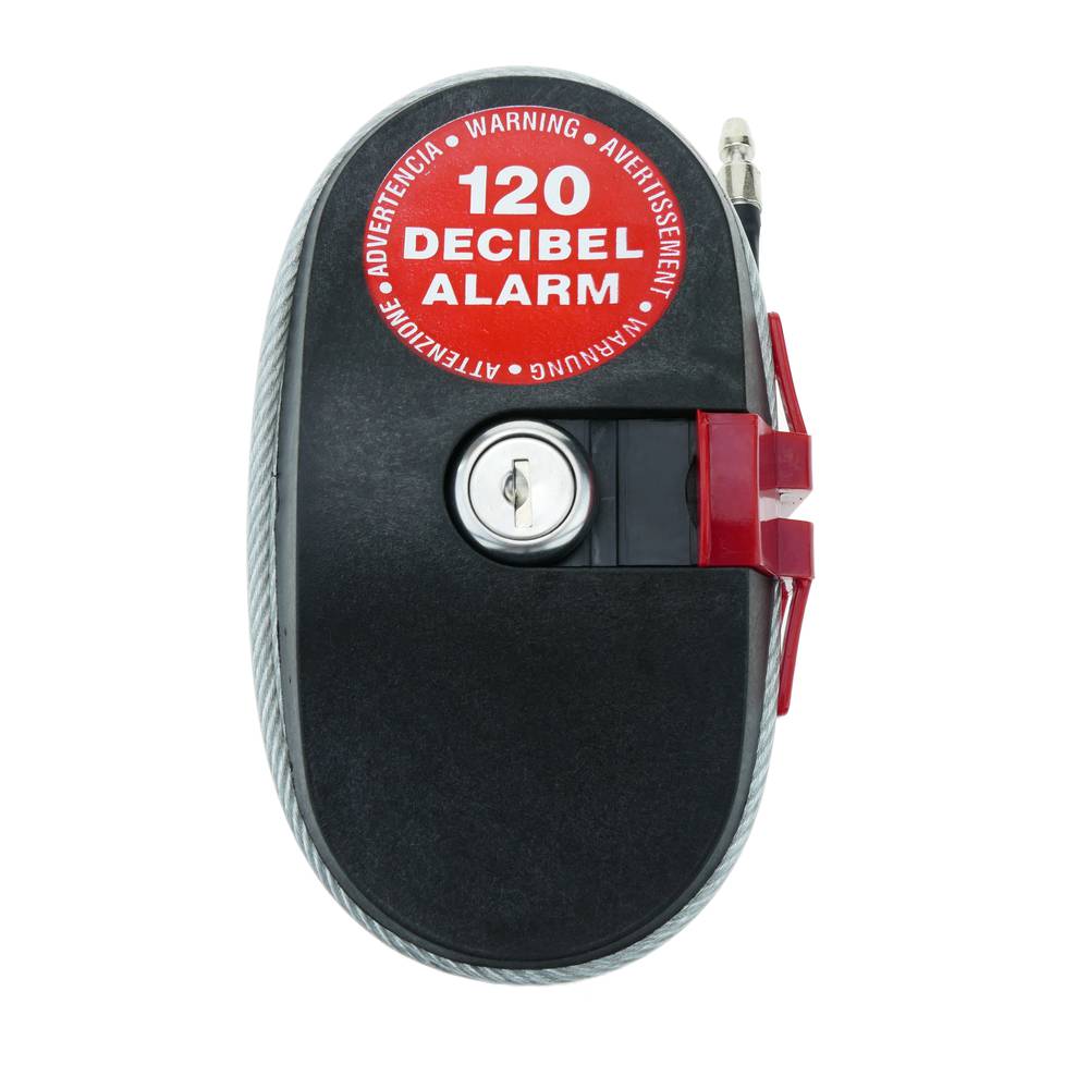 Alarm elektroniczny ze stalowym kablem 4,6 m i głośnikiem 120dB