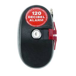 Electronic alarm with 4.6m steel cable and speaker 120dB