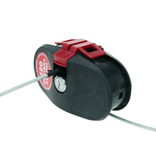 Alarm elektroniczny ze stalowym kablem 4,6 m i głośnikiem 120dB