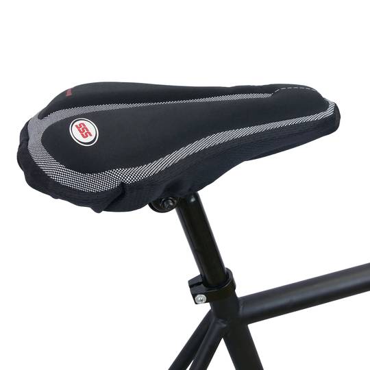 Funda de espuma con memoría para sillín de bicicleta negro