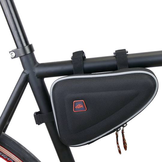 Briefcase for bicycle frame black color