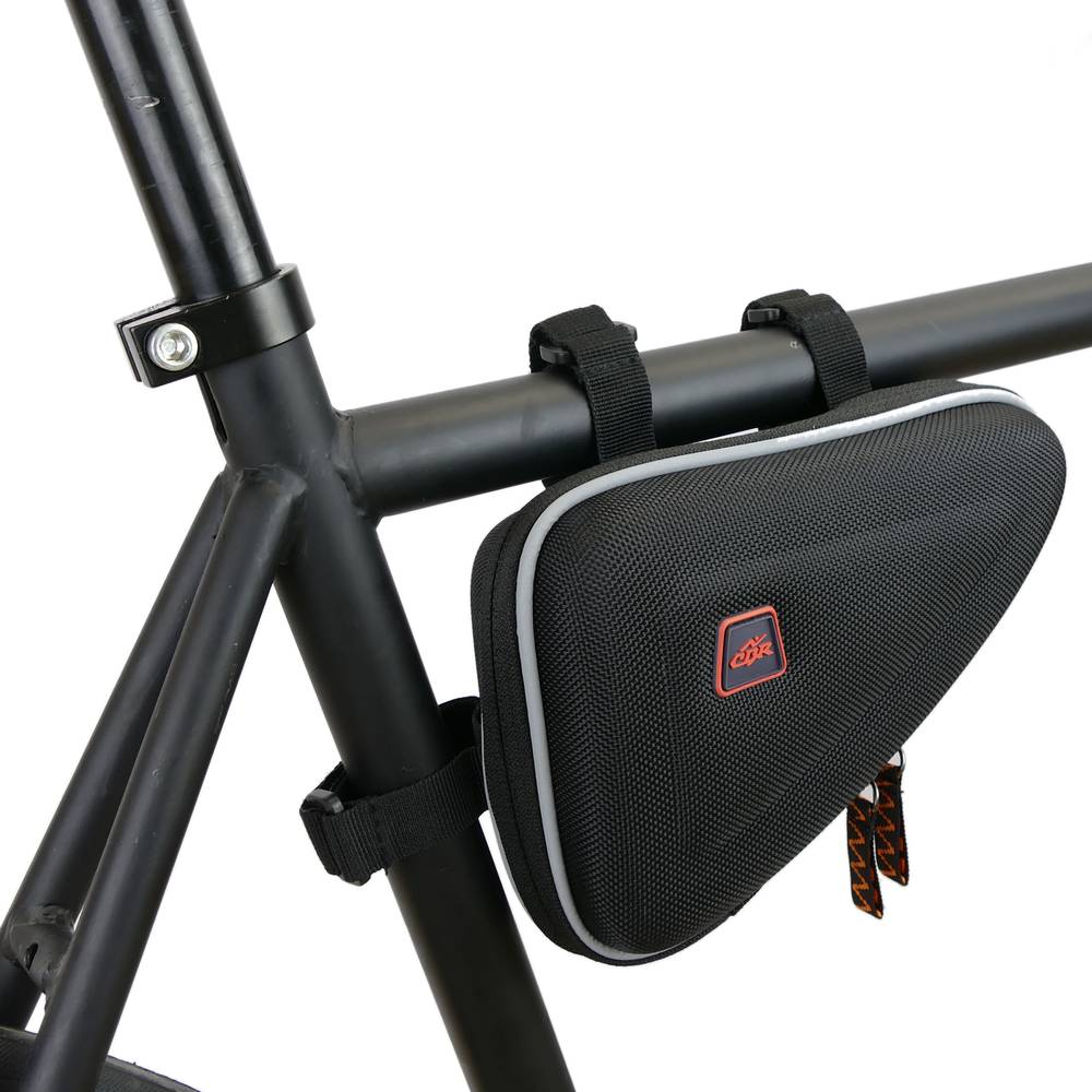 Briefcase for bicycle frame black color