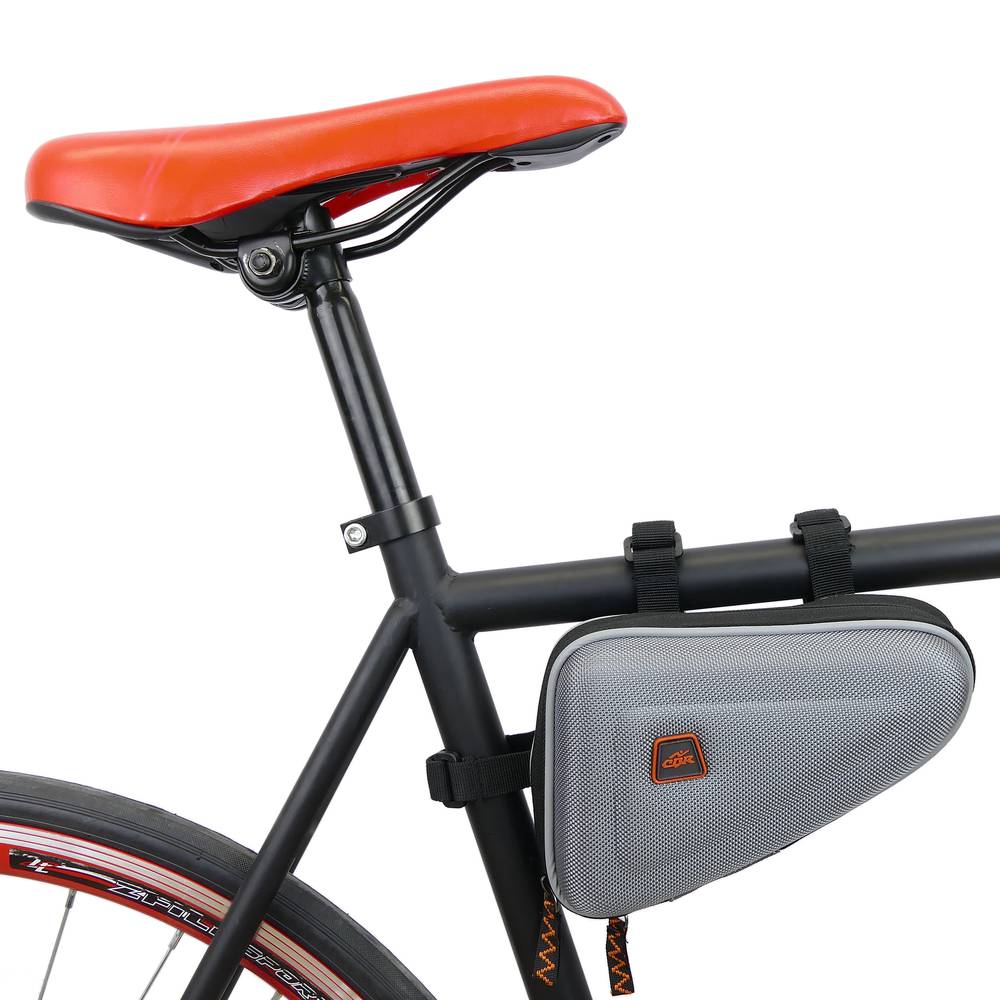 Briefcase for bicycle frame gray color