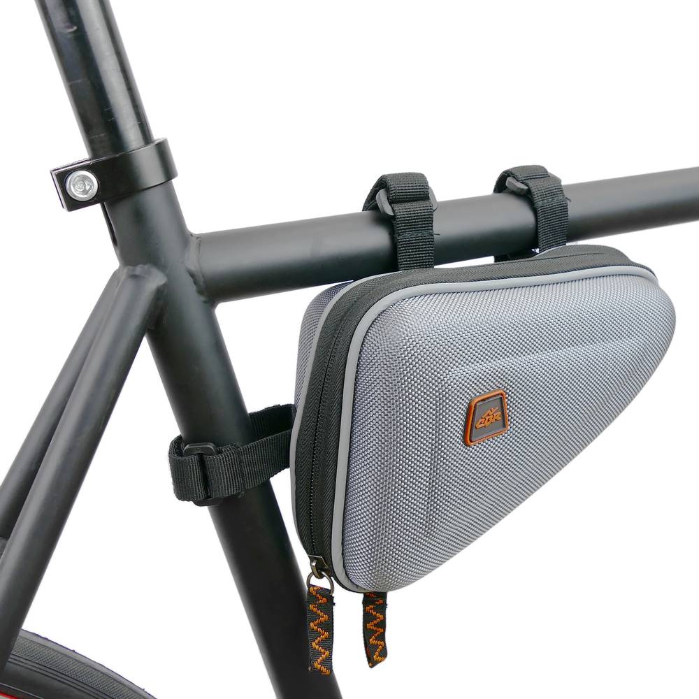 Briefcase for bicycle frame gray color