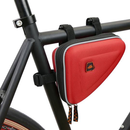 Briefcase for bicycle frame red color