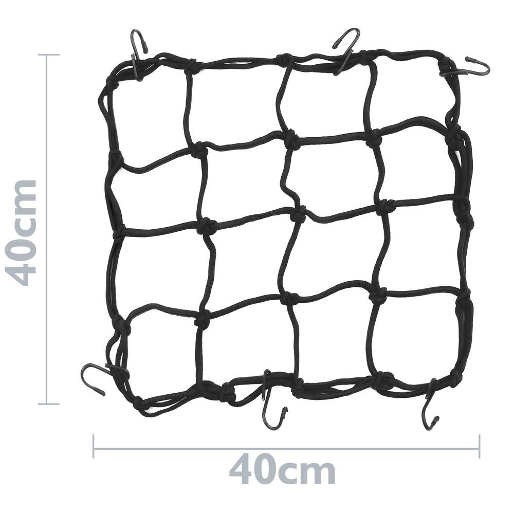 Filet élastique coulissant 40x40 cm 2 pack en couleur noire - Cablematic