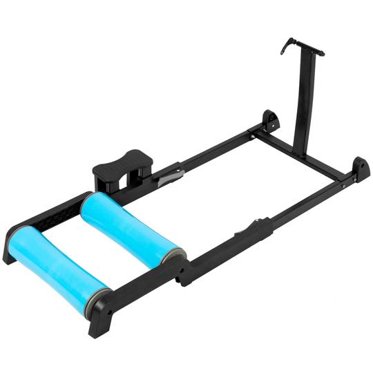 Rouleau d'entraînement pour vélo avec serrage de l'essieu avant