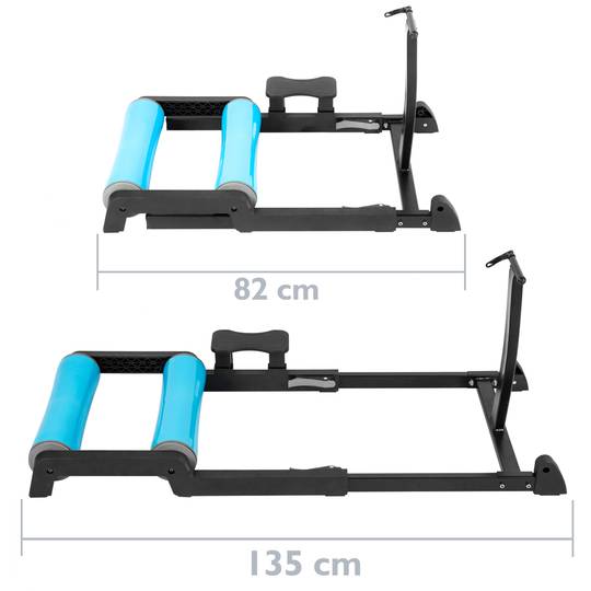 Rouleau d'entraînement pour vélo avec serrage de l'essieu avant
