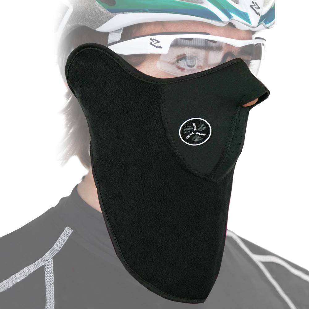 Máscara de neopreno para cuello y cara para bicicleta motorista y esquiador negro