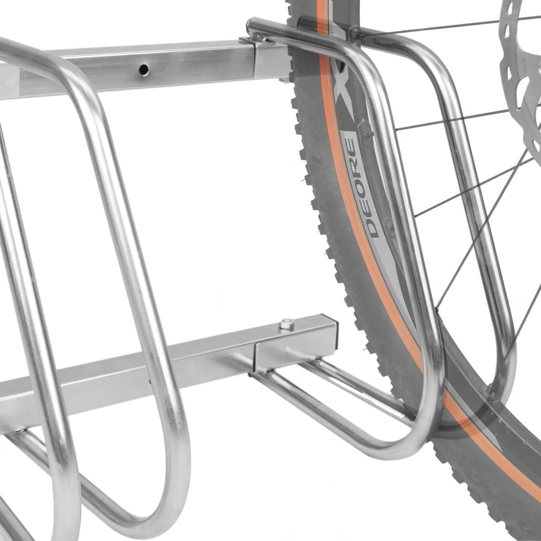 Râtelier 3 vélos, support pour 3 vélos, range vélo de sol en acier  galvanisé - Cofradis