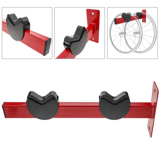 Staffa a parete con gancio regolabile per appendere la bici tramite la  ruota 2 unità - Cablematic