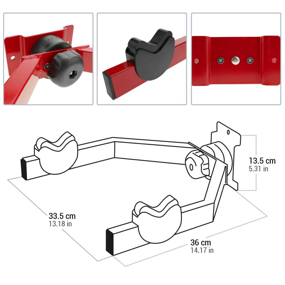 Wall hook for hanging bicycle from the chassis horizontally