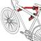 Wall hook for hanging bicycle from the chassis horizontally