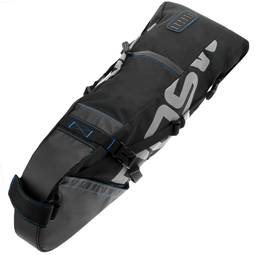 Fahrrad Satteltasche 10 Litern. Wasserdichter schwarzer Canvas Fahrradkoffer