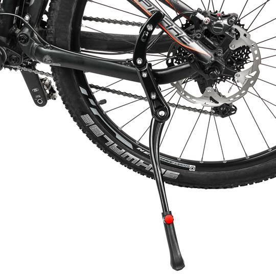 Béquille de vélo et contre plaque pour béquille sur cadre bicyclette