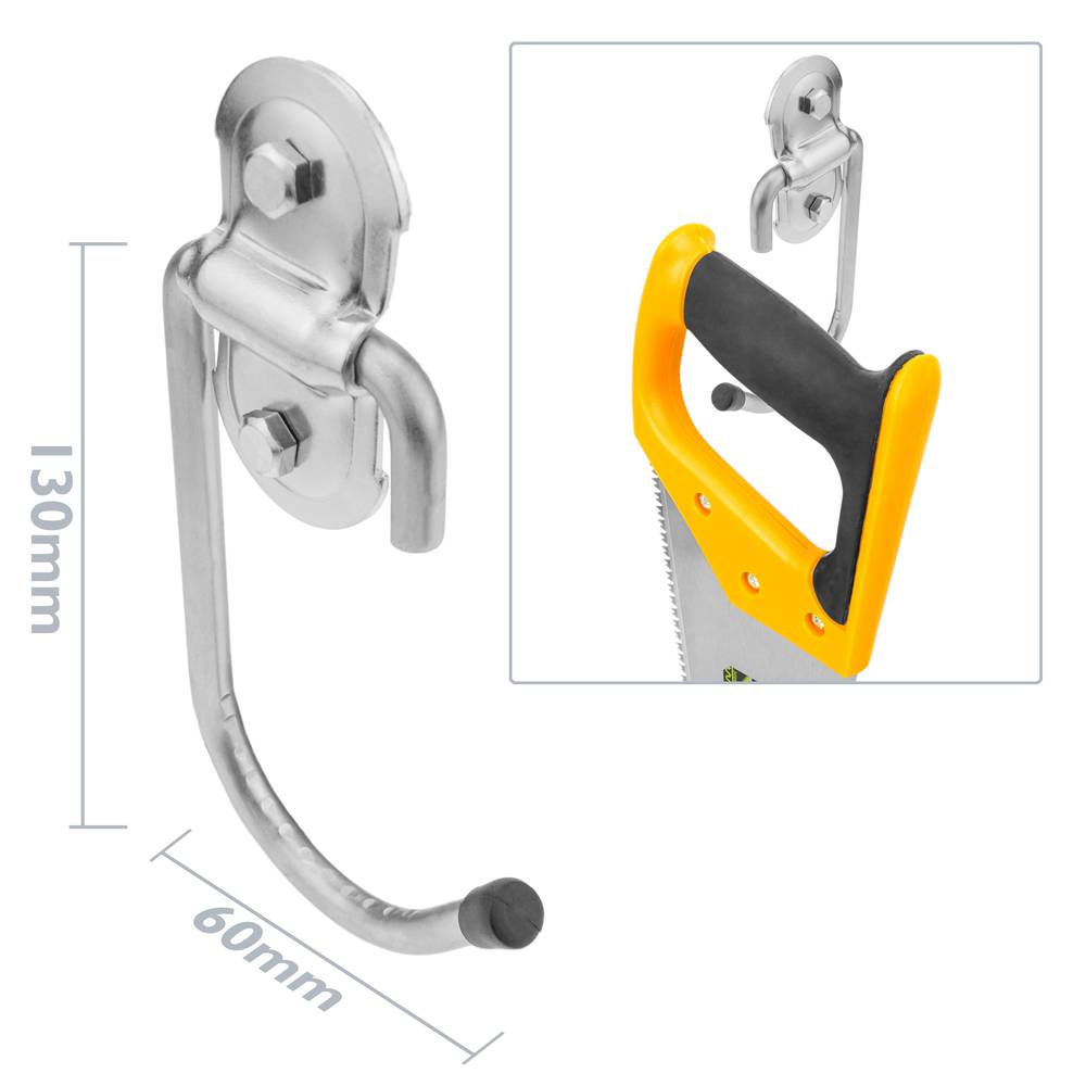 Gancho de parede multiuso em aço galvanizado 130 mm