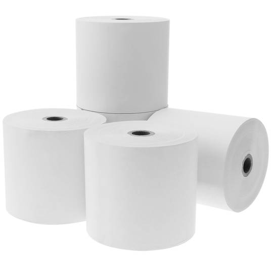 Rollo bobina de papel térmico para impresora TPV y caja registradora 80x75mm 5 unidades