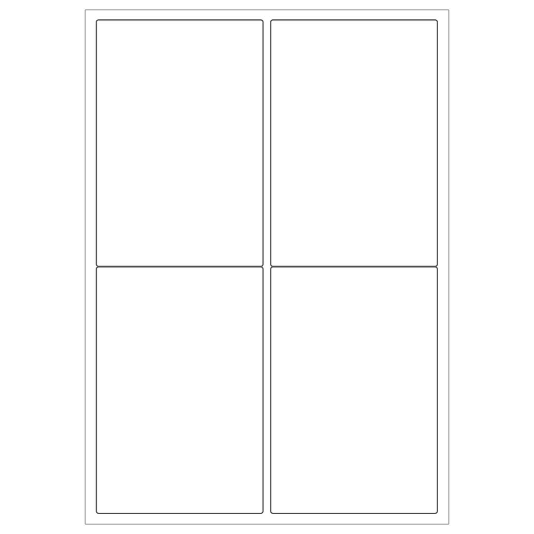 Etiquetes adhesives blanques per impressora A4 139x99.1mm 100 fulls