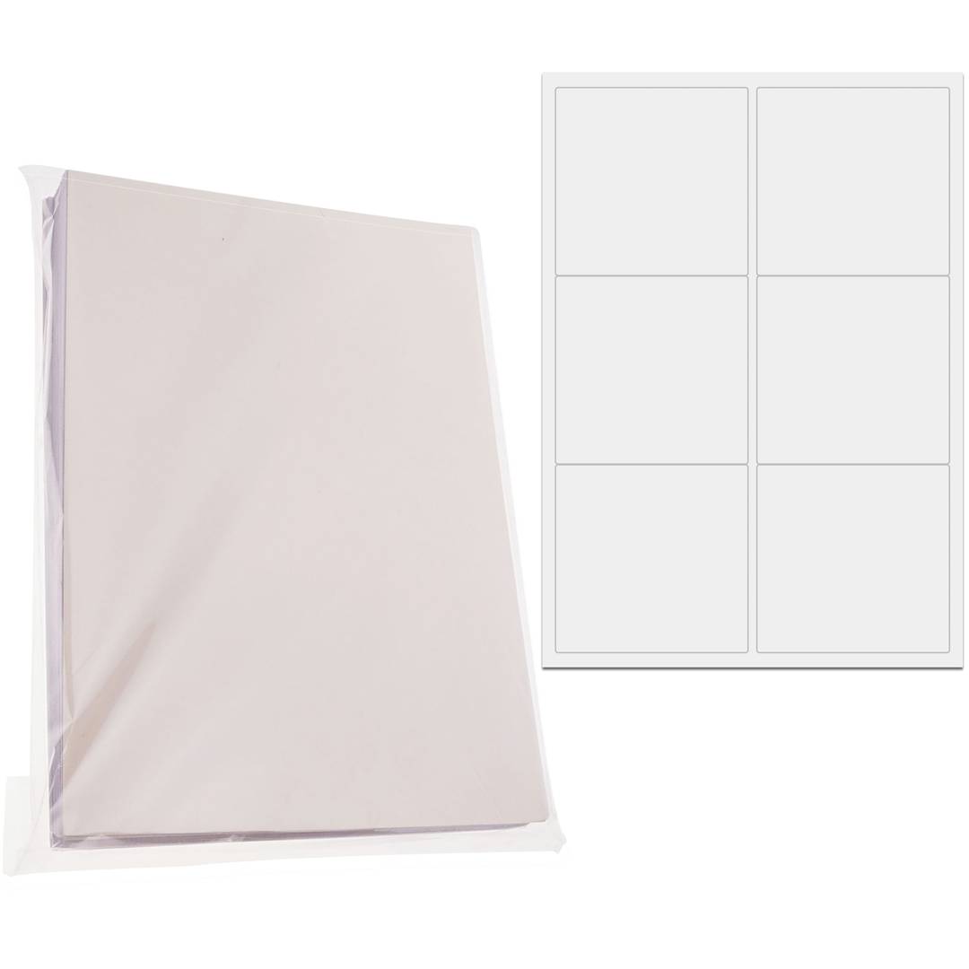 Adhesive white labels for A4 inkjet and laser printers 99.1x93.1mm 100 sheets