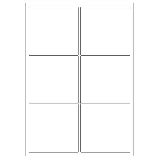 Adhesive white labels for A4 inkjet and laser printers 99.1x93.1mm 100 sheets