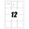 Étiquettes adhésives blanches pour imprimantes A4 63.5x72mm 100 feuilles