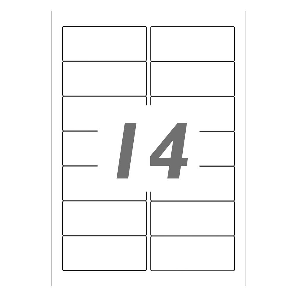 Selbstklebende weiß etiketten für A4 drucker 99.1x38.1mm 100 blatt