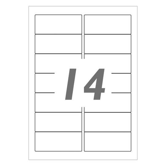 Selbstklebende weiß etiketten für A4 drucker 99.1x38.1mm 100 blatt