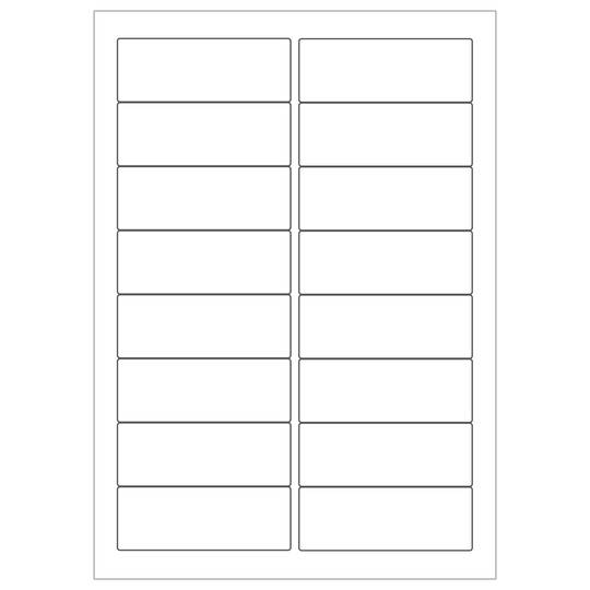 Adhesive white labels for A4 inkjet and laser printers 99.1x34mm 100 sheets