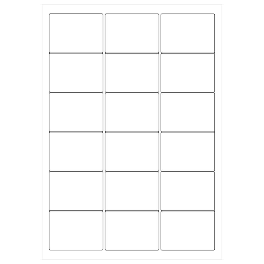 Etichette bianche adesive per stampanti A4 63.5x46.6mm 100 fogli