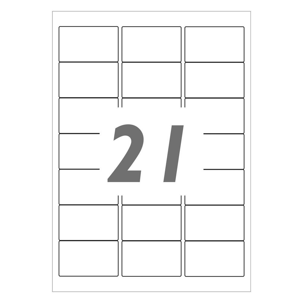 Selbstklebende weiß etiketten für A4 drucker 63.5x38.1mm 100 blatt