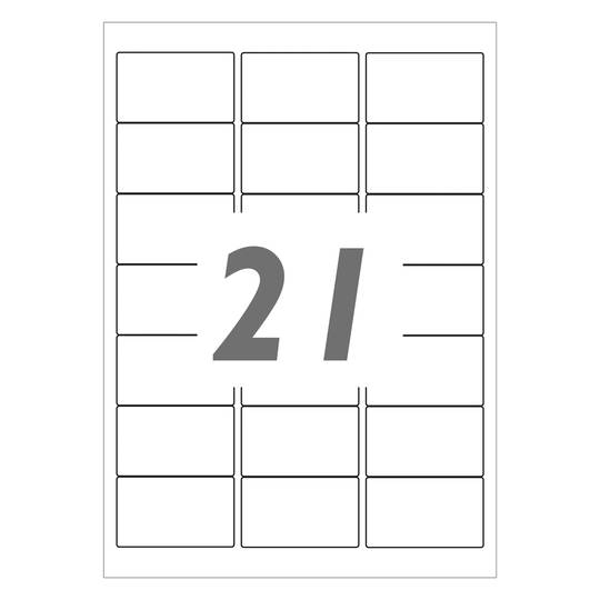 Selbstklebende weiß etiketten für A4 drucker 63.5x38.1mm 100 blatt