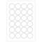 Adhesive round white labels for A4 inkjet and laser printers 40mm 100 sheets