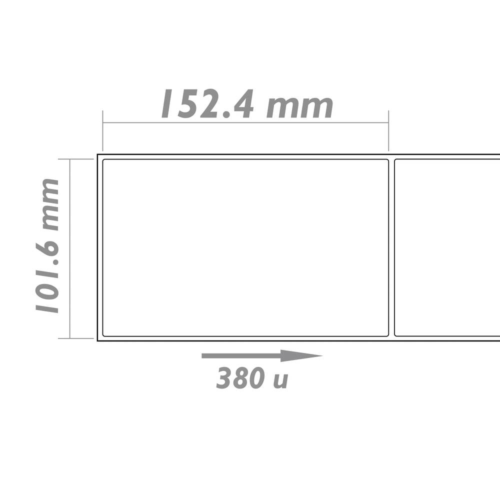 Rouleaux bobine 380 étiquettes pour imprimante thermique directe 101.6x152.4mm 20 unités