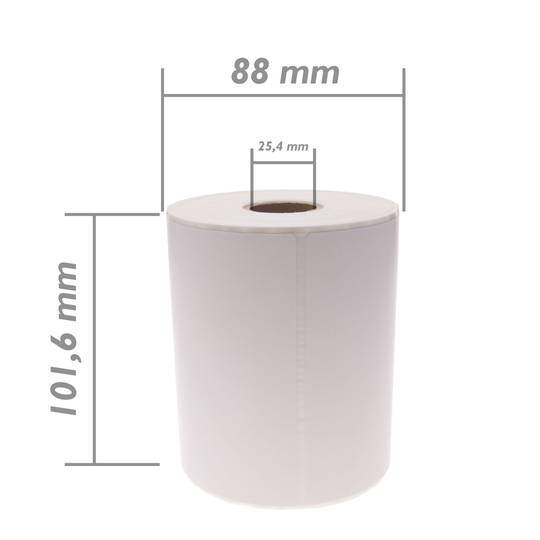 Rouleaux bobine 300 étiquettes pour imprimante thermique directe 101.6x127mm 20 unités