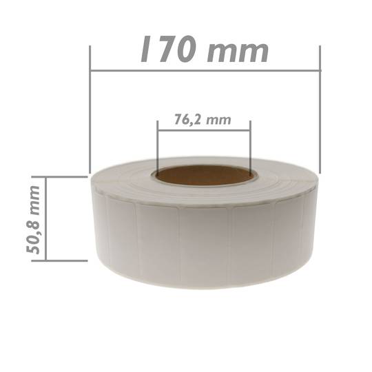Thermal roll label with 4500 labels for direct thermal printer 50.8x25.4mm 20 units