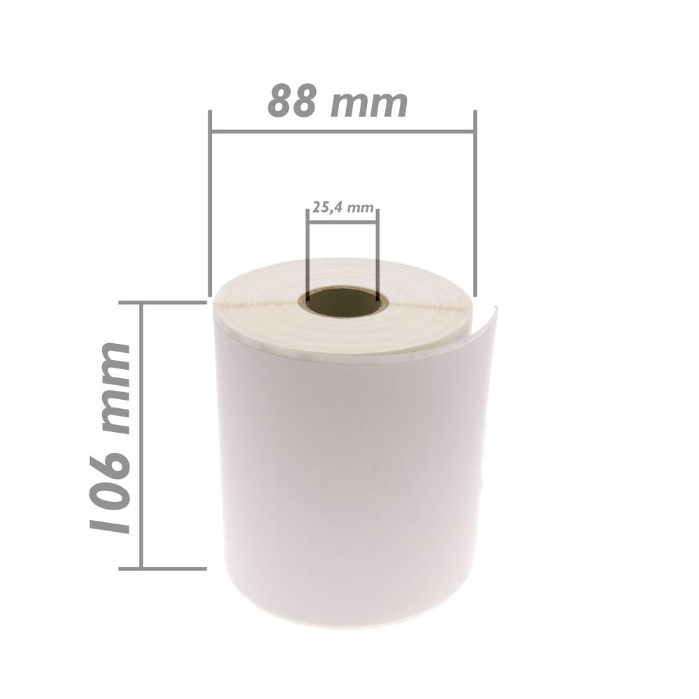 Rotlle bobina 250 etiquetes adhesives per impressora transferència tèrmica 101.6x152.4mm 20 unitats