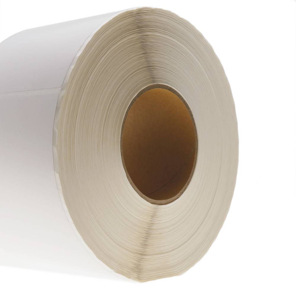 Rotlle bobina 1000 etiquetes adhesives per impressora transferència tèrmica 101.6x152.4mm 8 unitats