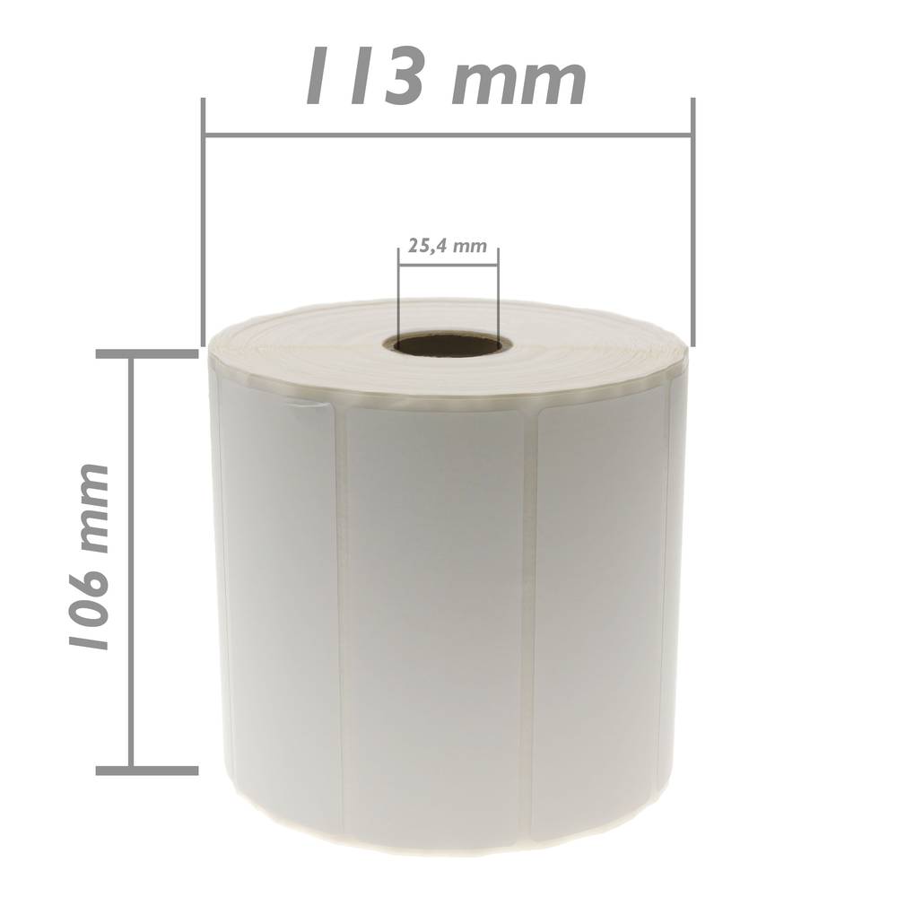 Rotlle bobina 1600 etiquetes adhesives per impressora transferència tèrmica 101.6x38.1mm 20 unitats