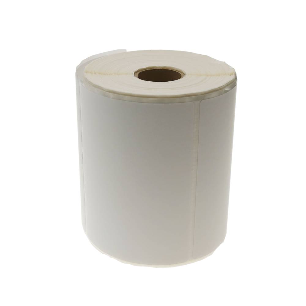 Rotlle bobina 350 etiquetes adhesives per impressora transferència tèrmica 101.6x101.6mm 20 unitats