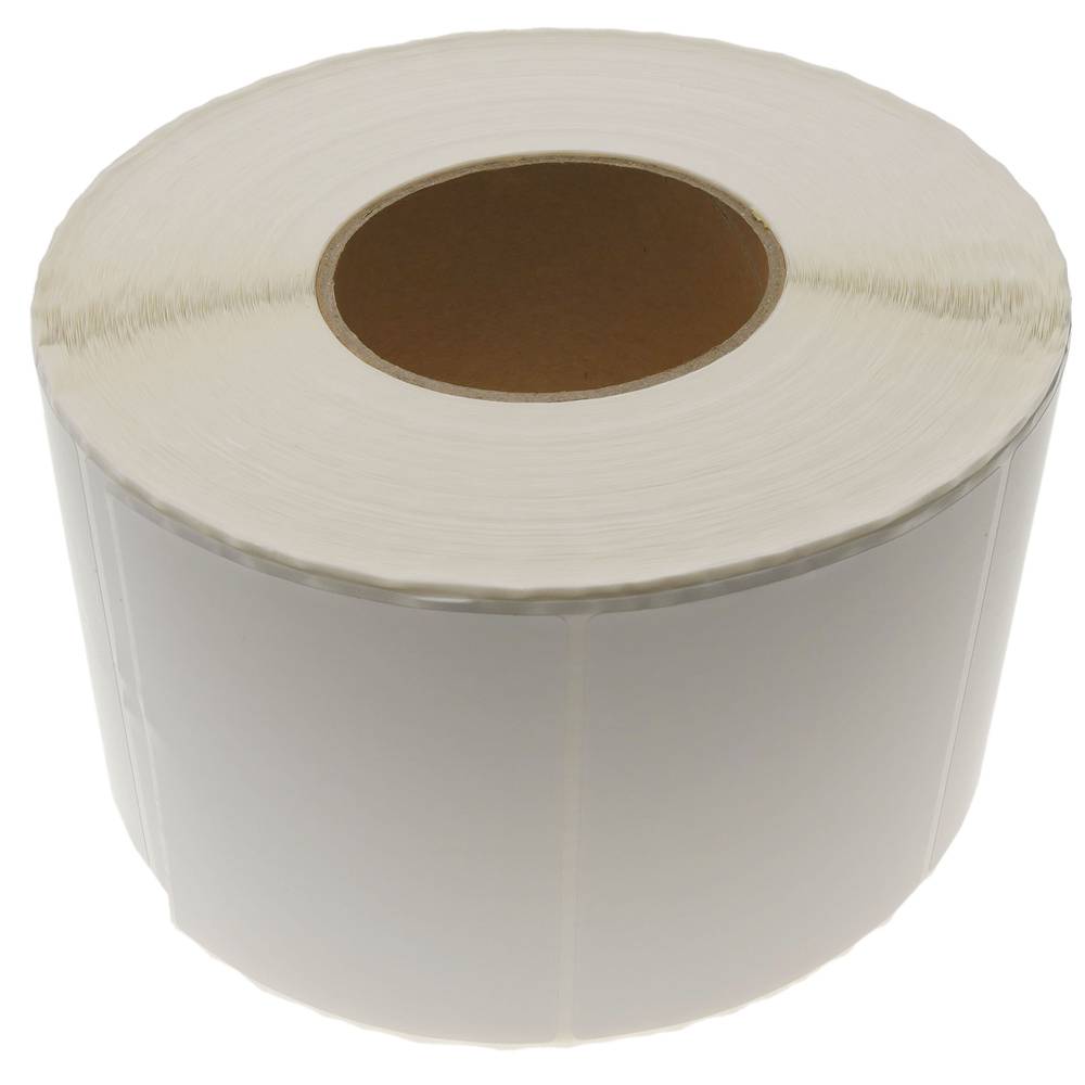 Rotlle bobina 1200 etiquetes adhesives per impressora transferència tèrmica 101.6x101.6mm 8 unitats