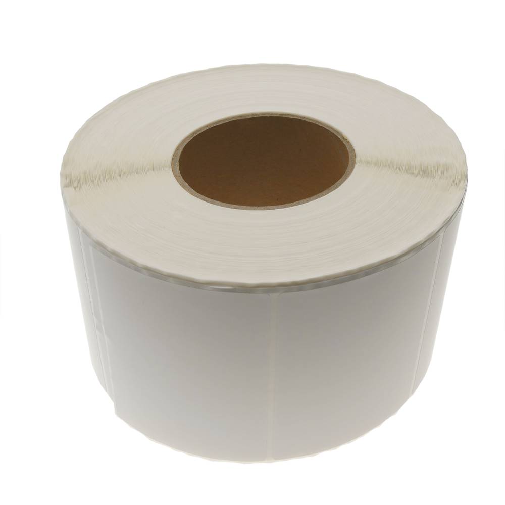 Rotlle bobina 1200 etiquetes adhesives per impressora transferència tèrmica 101.6x101.6mm 8 unitats