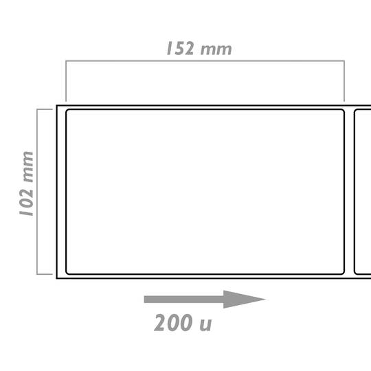 Rolka 200 samoprzylepnych etykiet zgodnych z Brother DK-11241 DK-1241 102x152mm