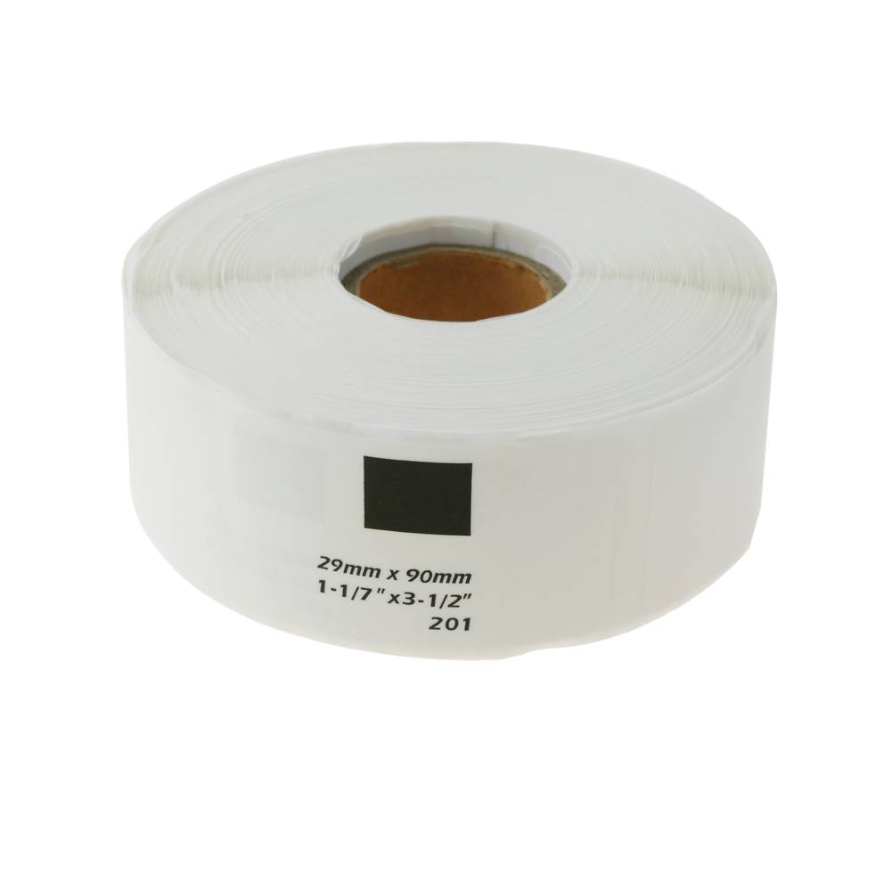 Rouleau d'étiquettes adhésives continues compatibles Brother 102 mm pack de  10