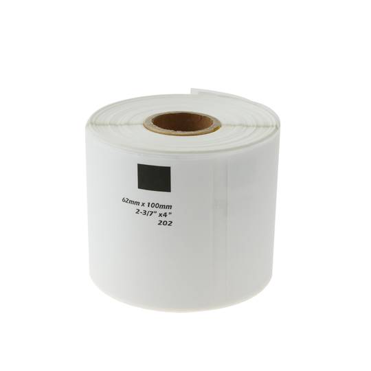 Rol van 300 zelfklevende etiketten compatibel met Brother DK-11202 DK-1202 62x100mm